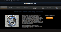 Desktop Screenshot of monettmetals.com